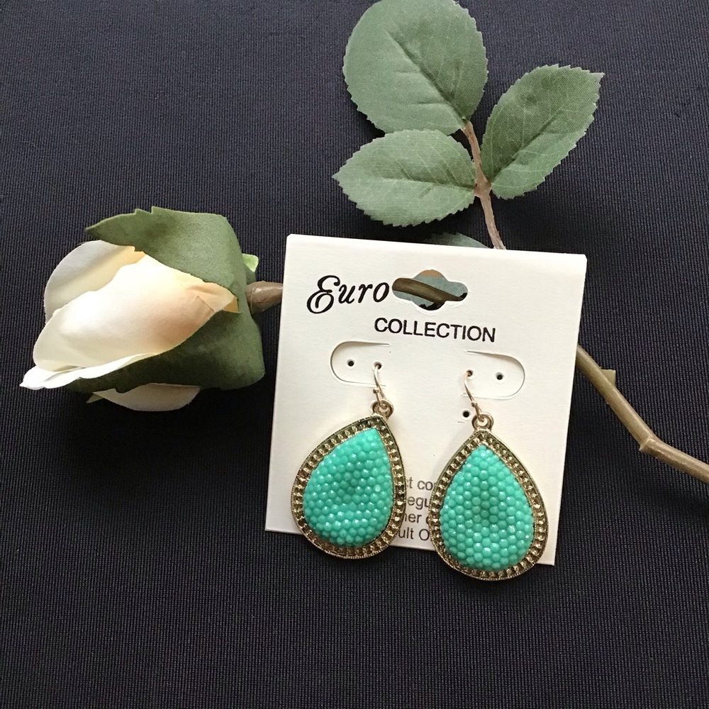 3/$15 SALE - Turquoise Dangle Earrings